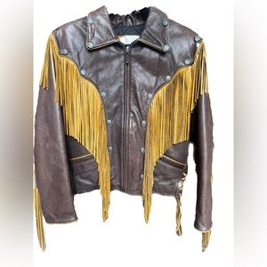 Fringe Vintage Leather Jacket